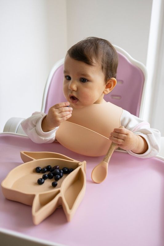 Babetes bordadas com chupetas