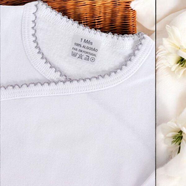 Body de trespasse com collants lisos cardado - Unissexo gallery image Body de trespasse com collants lisos cardado - Unissexo