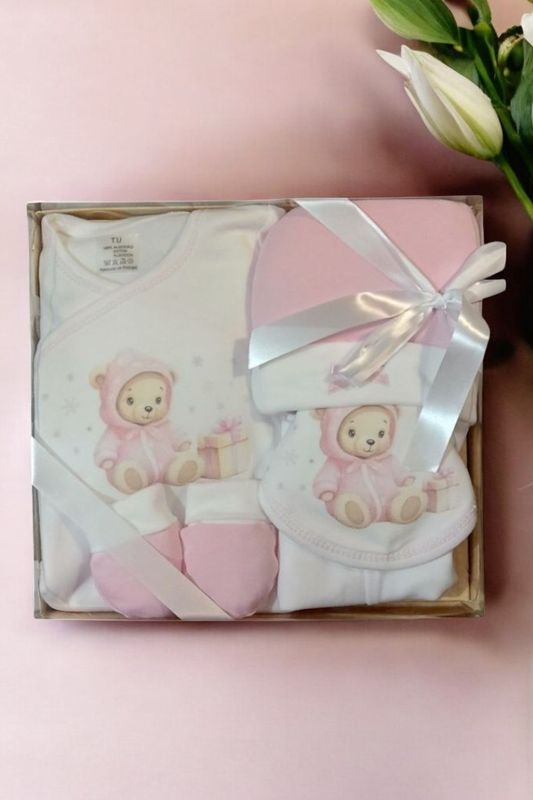 Conjunto bebé recém-nascido com carda 5 peças gallery image Conjunto bebé recém-nascido com carda 5 peças