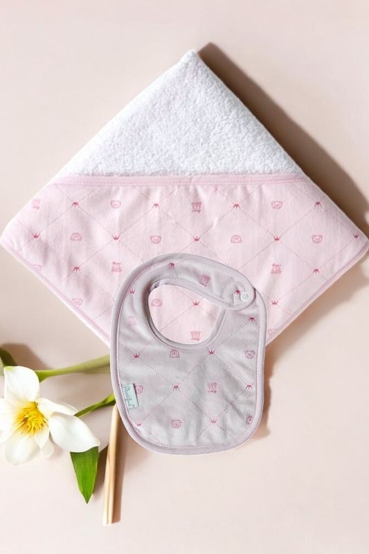 Conjunto Toalha de Banho e Babete gallery image Conjunto Toalha de Banho e Babete