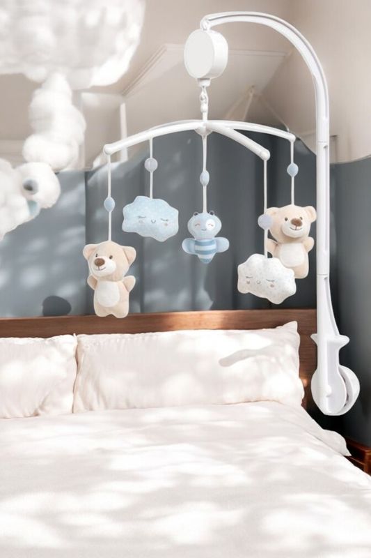 Carrossel musical para bebé – Estímulo visual e conforto