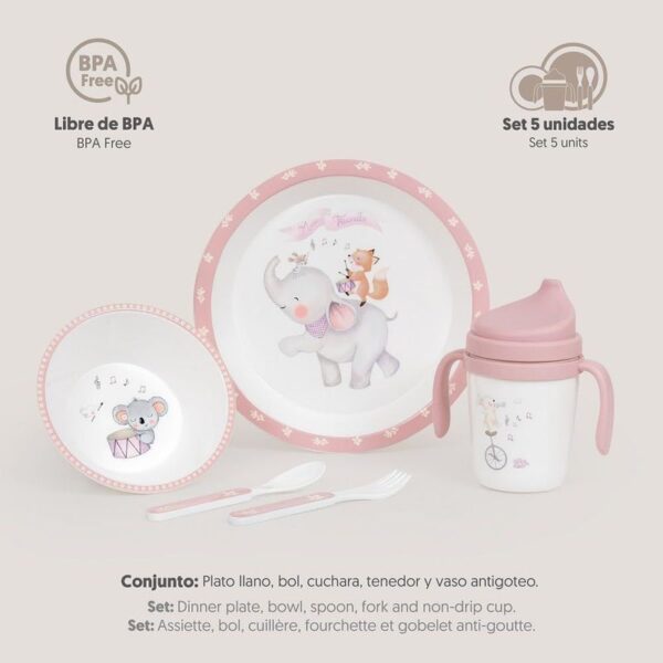 Conjunto de louça infantil 5 peças