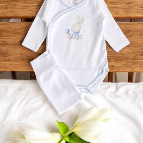 Body Trespasse com Collants sem Carda - Coelho & Borboleta. Primavera/Verão