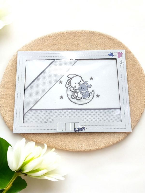 Lençóis de cama bordado em flanela gallery image Lençóis de cama bordado em flanela