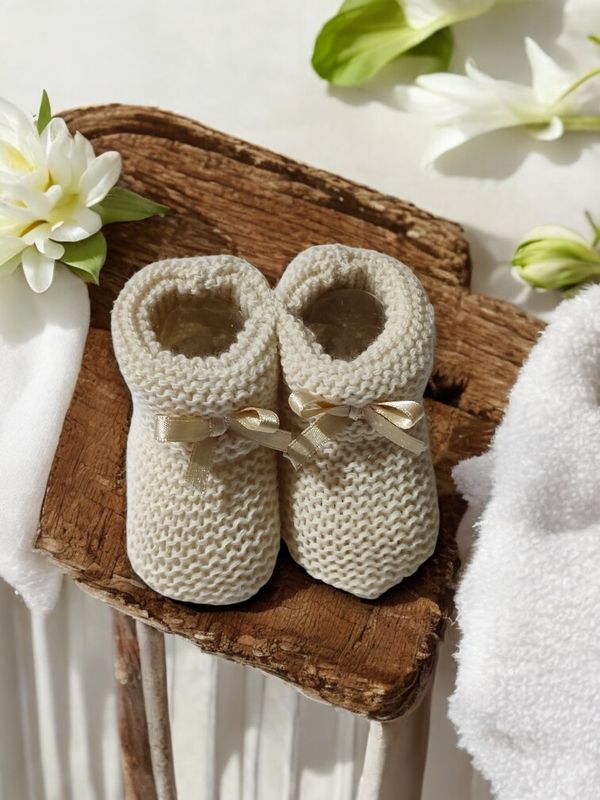 Carapins para bebé estilo botinha com laço gallery image Carapins para bebé estilo botinha com laço