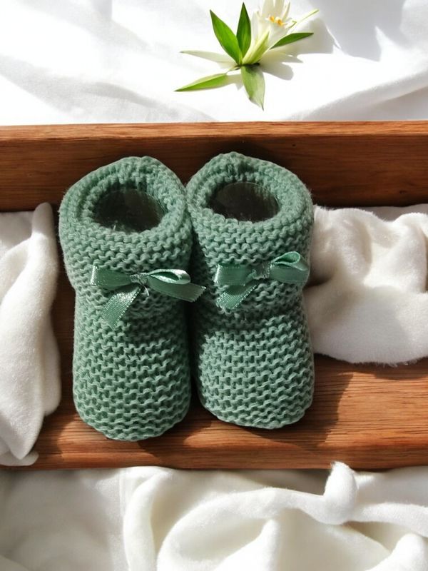 Carapins para bebé estilo botinha com laço gallery image Carapins para bebé estilo botinha com laço