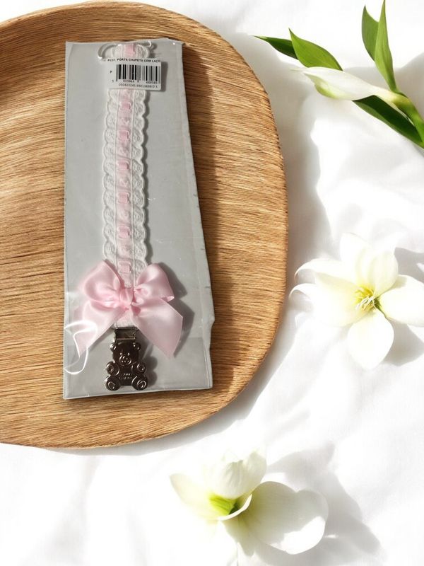 Porta-Chupeta Clássico com Laço gallery image Porta-Chupeta Clássico com Laço