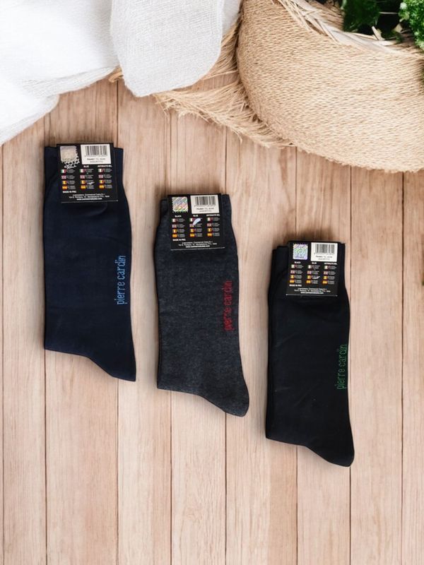​Pack de 3 Pares de Meias Pierre Cardin® para Homem – Tamanhos 40/46