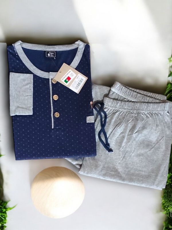 Pijama Masculino Primavera/Verão – 100% Algodão gallery image Pijama Masculino Primavera/Verão – 100% Algodão