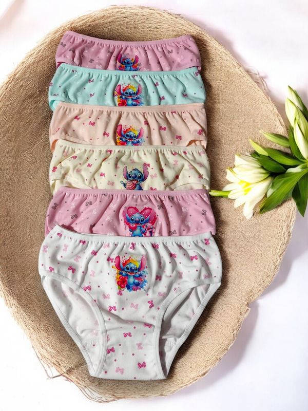 Pack de 6 Cuecas para Menina – Stitch gallery image Pack de 6 Cuecas para Menina – Stitch