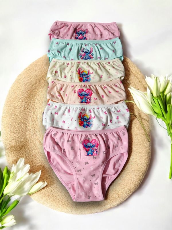 Pack de 6 Cuecas para Menina – Stitch gallery image Pack de 6 Cuecas para Menina – Stitch