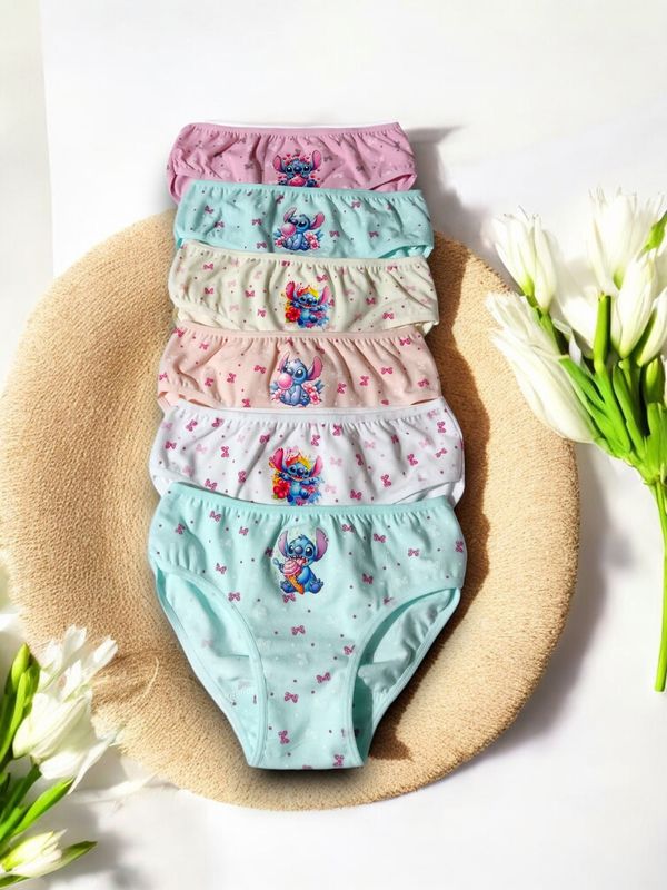 Pack de 6 Cuecas para Menina – Stitch gallery image Pack de 6 Cuecas para Menina – Stitch