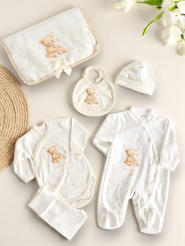 Conjunto Primeira Roupinha do Bebé – 6 Peças gallery image Conjunto Primeira Roupinha do Bebé – 6 Peças