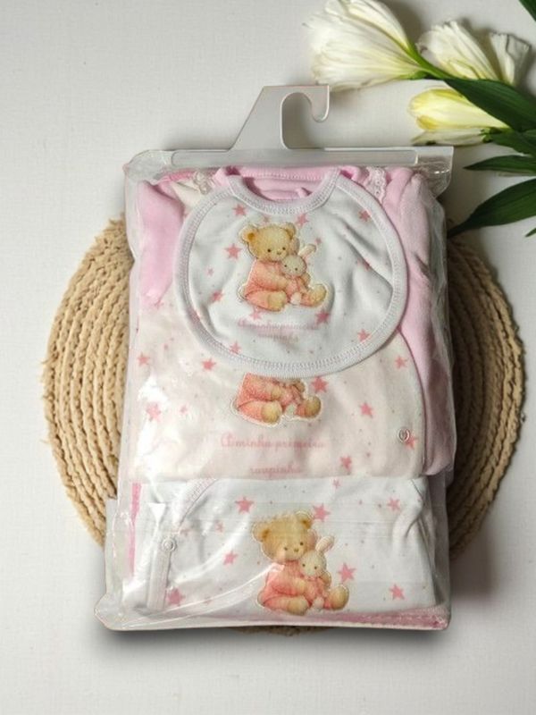 Conjunto Primeira Roupinha do Bebé – 6 Peças gallery image Conjunto Primeira Roupinha do Bebé – 6 Peças