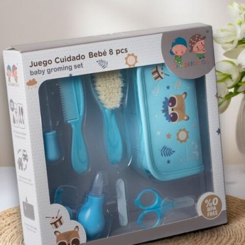 Kit Higiene para Bebé – 8 Peças com Estojo Impermeável