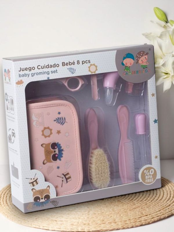 Kit Higiene para Bebé – 8 Peças com Estojo Impermeável gallery image Kit Higiene para Bebé – 8 Peças com Estojo Impermeável