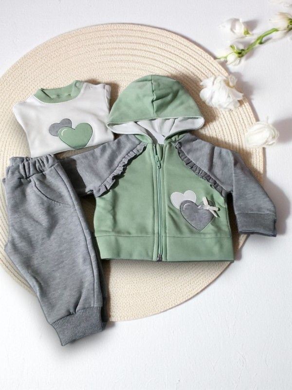 Fato de Treino 3 Peças com Carda para Bebé Menina featured image Fato de Treino 3 Peças com Carda para Bebé Menina