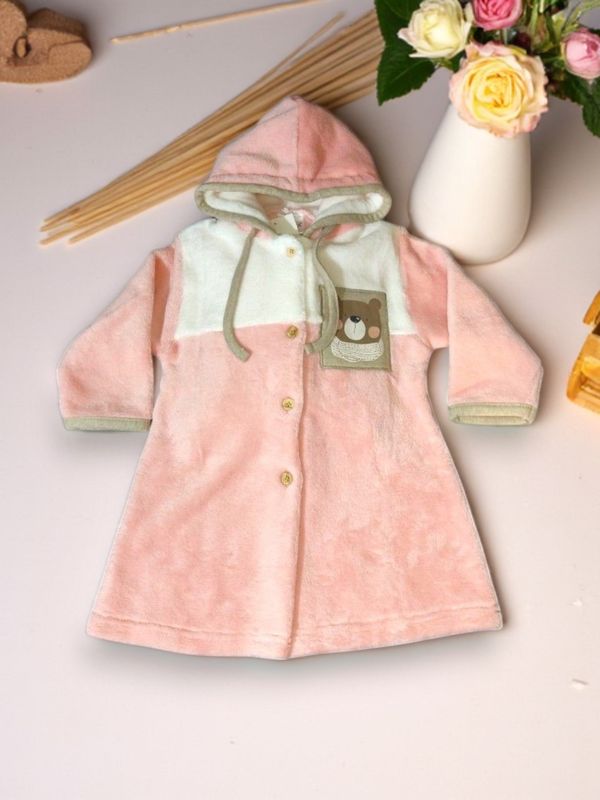 Robe em Coralina Estampado para Bebé gallery image Robe em Coralina Estampado para Bebé