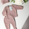 Conjunto de Bebé em Malha – 3 Peças | Tamanho único