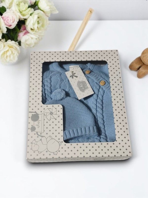 Conjunto de Bebé em Malha – 3 Peças | Tamanho único